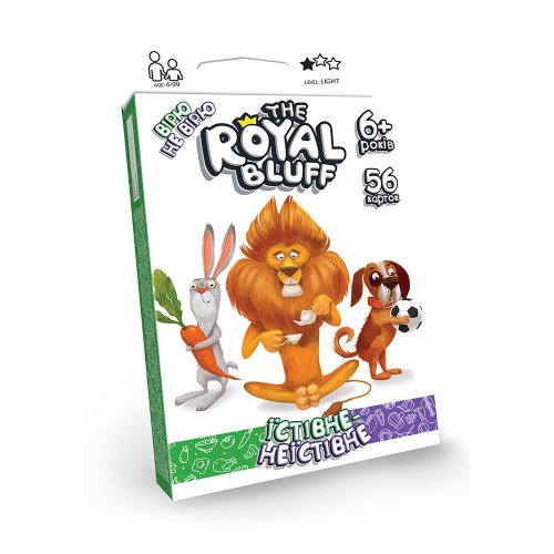 Карточная игра "The ROYAL BLUFF съедобное несъедобное» укр