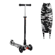 Детский самокат Best Scooter с подсветкой, черный A25771/779-1512
