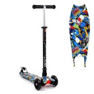 Детский самокат Best Scooter с подсветкой, черный A25778/ 779-1540