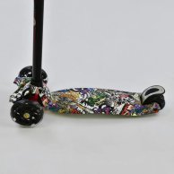 Детский самокат Best Scooter MAXI с подсветкой, черный A24642/779-1386