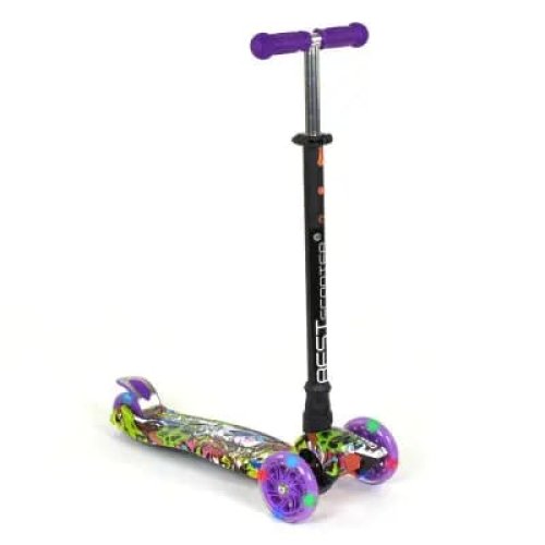 Детский самокат Best Scooter MAXI с подсветкой, фиолетовый A24646/779-1390