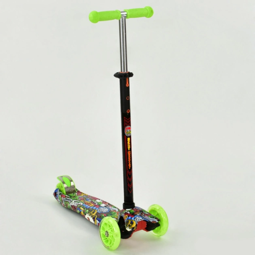 Детский самокат Best Scooter MAXI с подсветкой, салатовый A24647/779-1391