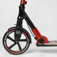Самокат двухколесный, колеса PU, с фарой Best Scooter красно-черный 10304