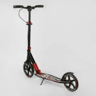 Самокат двухколесный, колеса PU, с фарой Best Scooter красно-черный 10304