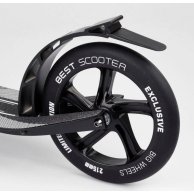 Самокат двухколесный, колеса PU, Best Scooter черный с зеленым 72284