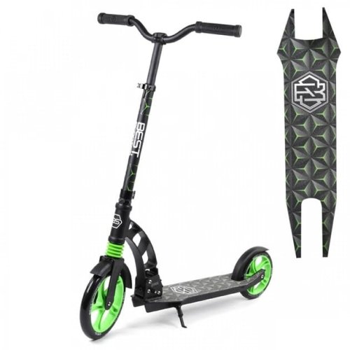 Самокат двухколесный, колеса PU, Best Scooter зеленый 62798