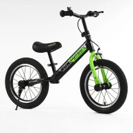 Велобег (беговел) Corso 14" Run, черный с зеленым RJ-67088