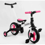 Велосипед-трансформер Best Trike, колеса PU 10", розово-черный 55475