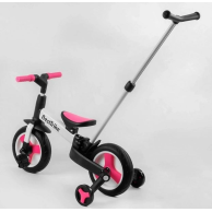 Велосипед-трансформер Best Trike, колеса PU 10", розово-черный 55475