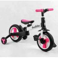 Велосипед-трансформер Best Trike, колеса PU 10", розово-черный 55475