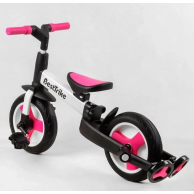Велосипед-трансформер Best Trike, колеса PU 10", розово-черный 55475