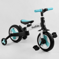 Велосипед-трансформер Best Trike, колеса PU 10", черно-голубой 56659