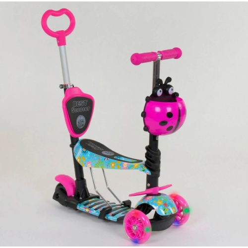 Детский самокат Best Scooter 5в1, розовый 26901