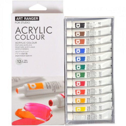 Краски 12мл "Art Ranger" 12 цветов "Acrylie" EA1212-3