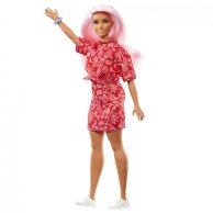 Кукла Barbie "Модница" в красном платье в огурцы