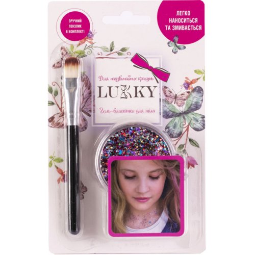 Детские гель-блестки для тела, лица, волос,  цвет микс  «Lukky». (T11927)