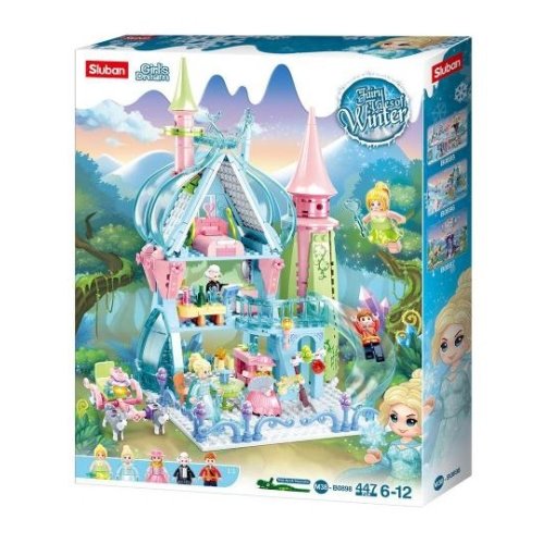 Конструктор SLUBAN замок, парк развлечений, фигурки, 447дет (M38-B0898)