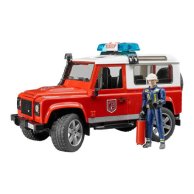 Машинка игрушечная - Ленд Ровер Пожарная + фигурка пожарного Bruder (02596)
