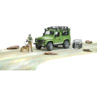 Игровой набор Bruder Джип Land Rover Defender с фигурками лесника и собаки 02587