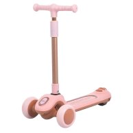 Детский трехколесный самокат ITrike Maxi big колеса PU 120/82 мм, подсветка 2024-pink