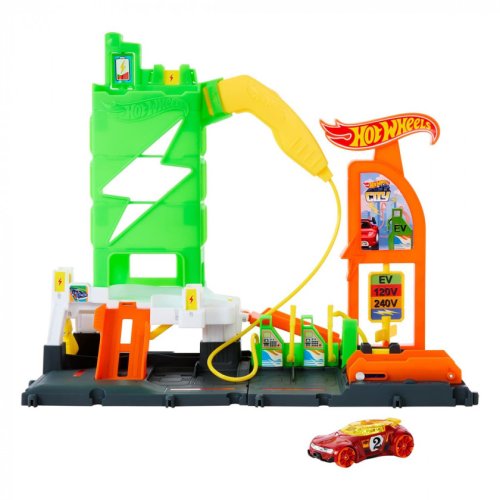 Игровой набор Mattel Заправочная станция для суперзарядки Hot Wheels HTN79