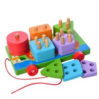 Развивающая деревянная игрушкаГеометрика 18см Limo toys MD 1262