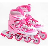 Ролики Best Roller размер 34-37 с подсветкой, розовый 69103-М