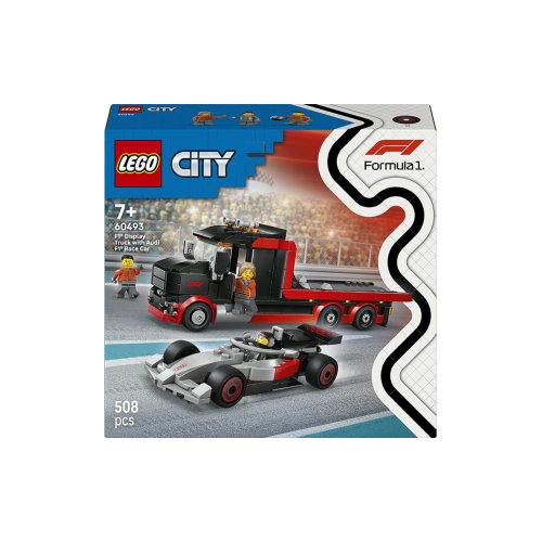 Конструктор Lego City Грузовик для демонстрации F1 с автомобилем Audi F1, 508 деталей 60493