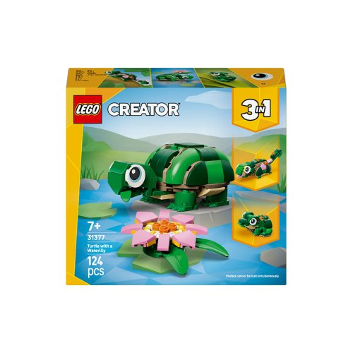 Конструктор Lego Creator 3в1 Черепаха с цветком водяной лилии, 124 деталей 31377