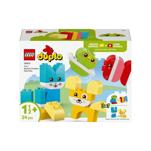 Конструктор Lego Duplo Очаровательные творческие домашние питомцы 3 в 1, 24 детали 10477