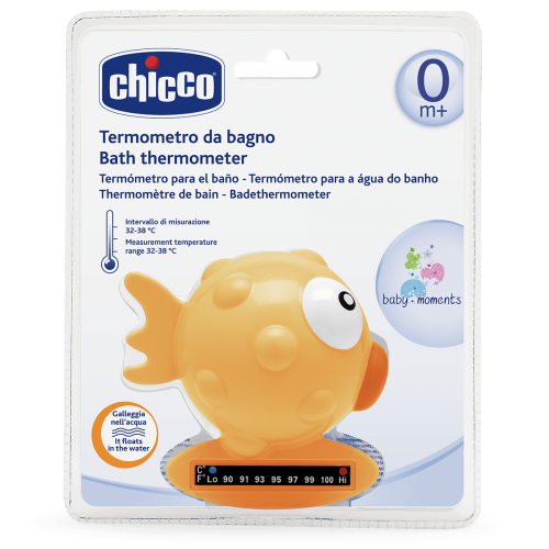 Игрушка-термометр Chicco Рыбка для ванной, желтая 06564.00