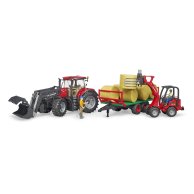 Трактор Case IH Optum 300CVX с прицепом для тюков (03198)
