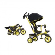 Детский трехколесный велосипед Tilly Flip с родительской ручкой T-390/1 Желтый