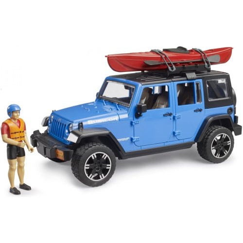Игровой набор Bruder Машина Jeep Wrangler Rubicon Unlimited с каяком и фигуркой 02529