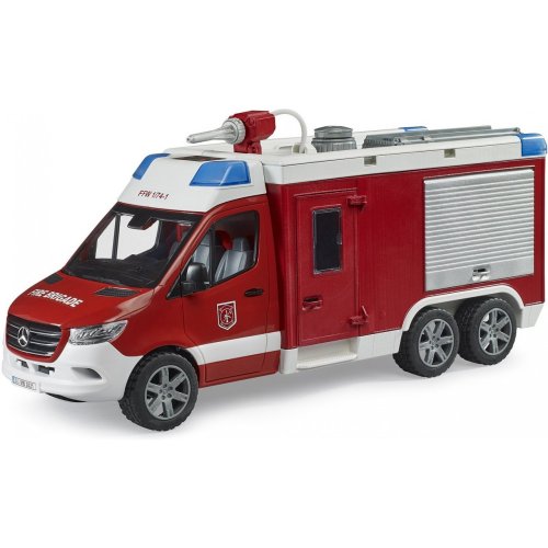 Машинка Bruder Пожарный автомобиль Mercedes с насосом для воды, свет и звук 02680