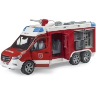 Машинка Bruder Пожарный автомобиль Mercedes с насосом для воды, свет и звук 02680