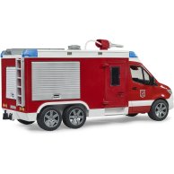 Машинка Bruder Пожарный автомобиль Mercedes с насосом для воды, свет и звук 02680