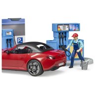 Игровой набор Bruder Автозаправочная станция с мойкой, машиной и фигурками 62111