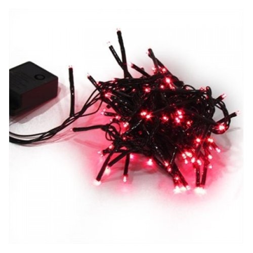 Гирлянда электрическая красная, синяя, желтая ББ 100л LED 5-285 (6366)