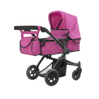Коляска для куклы 2в1 Carrello Maestro с сумкой 9651B Rose Red