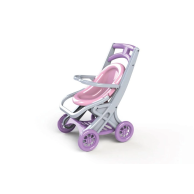 Коляска для кукол Doloni Toys с шезлонгом, серо-розовая 0122/04