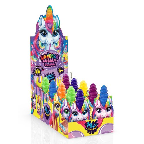 Вязкая масса "Unicorn Bubble Slime" жидкий лизун укр