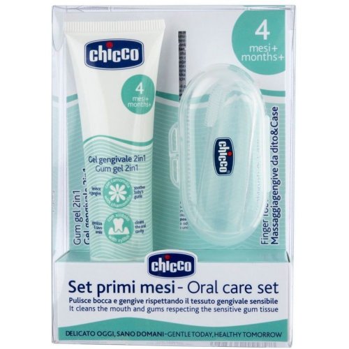 Набор Chicco Гель для десен 2в1+ зубная щетка-массажер 11262.00