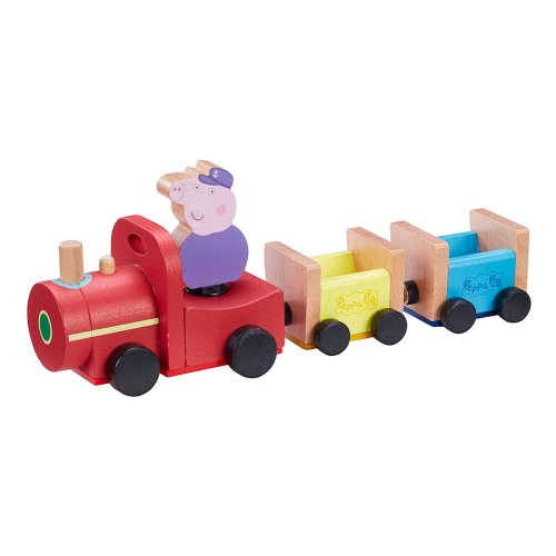 Деревянный игровой набор Peppa Pig Паровозик дедушки Пеппы 07210