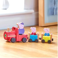 Деревянный игровой набор Peppa Pig Паровозик дедушки Пеппы 07210