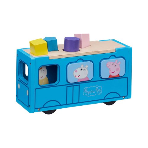 Деревянный игровой набор-сортер Peppa Pig Школьный автобус Пеппы 07222