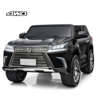 Детский электромобиль Bambi Lexus LX570 4WD, черный M 3906EBLRS-2