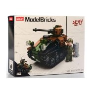 Конструктор SLUBAN M38-B0750 военный, танк, фигурка, 245 дет.