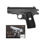 Игрушечный пистолет Galaxy G2 Browning mini металлический, черный G2