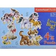 Пазлы Castorland 4х1(4,5,6,7) "Животные"
